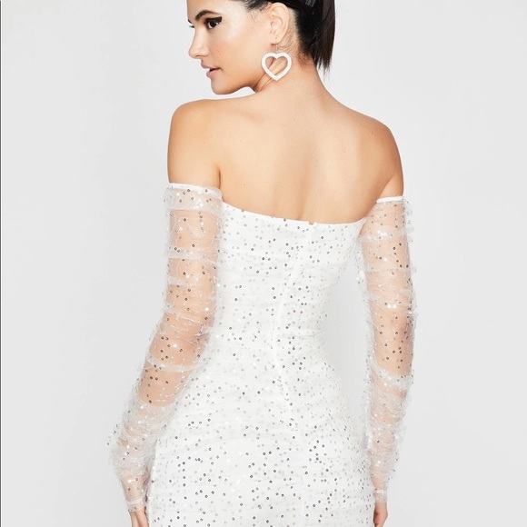 white sequin dress from dolls kill - Picture 3 of 3